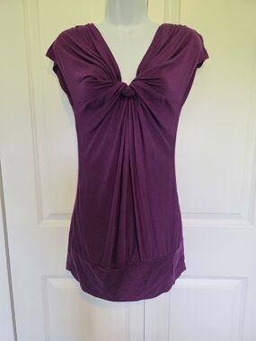 Studio Y Deep Purple Knot-Front Tunic
